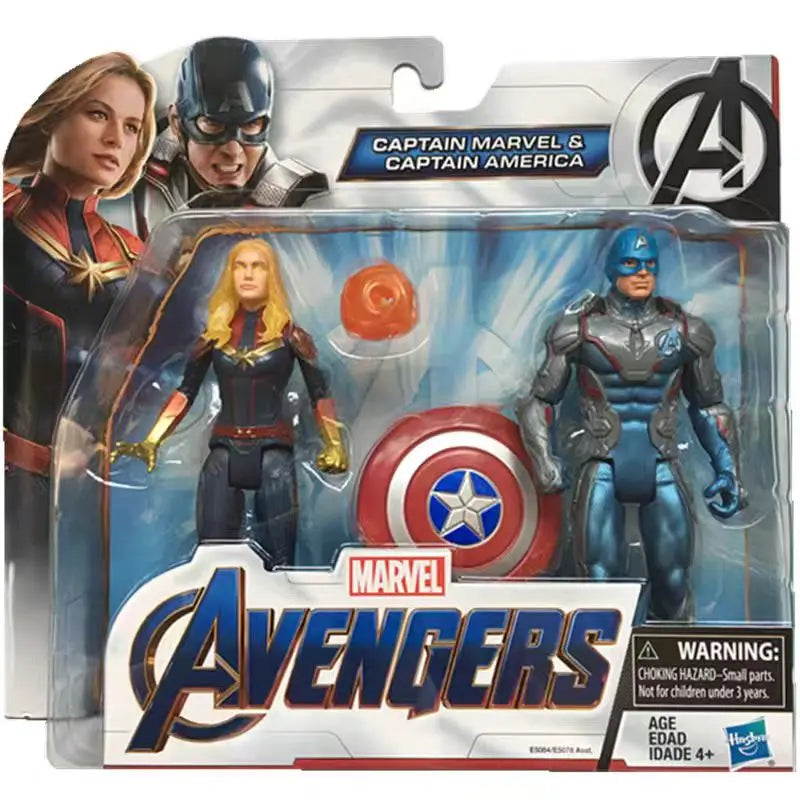 Original Hasbro MARVEL The Avengers THOR&ROCKET RACCOON/CAPTAIN MARVEL&CAPTAIN AMERICA /IRON MAN&MARVEL'S RESCUE Anime Figure