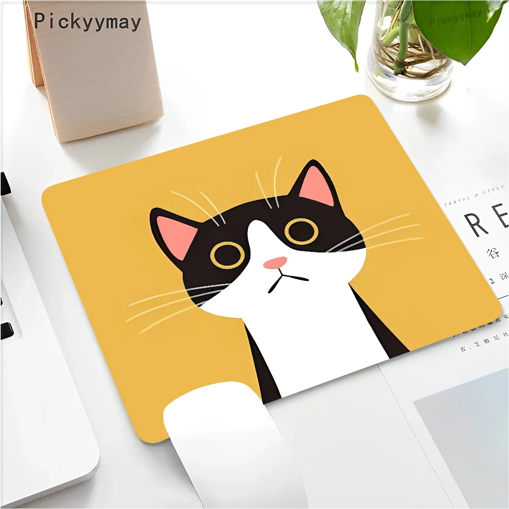 Funny Black Cat Mouse pad PC Desk Mat Table Big Mouse Pad PC Non-slip Rug Z23