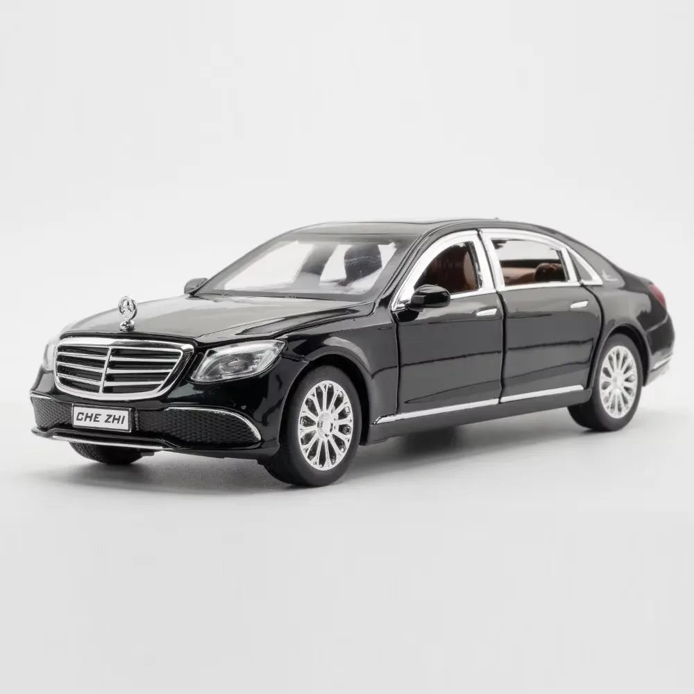 1/24 62S E300EL Models Car Toys Diecast Alloy Vehicles 6 Doors Opened Rubber Tires with Sound Light Pull Back Toy Gifts for Kids