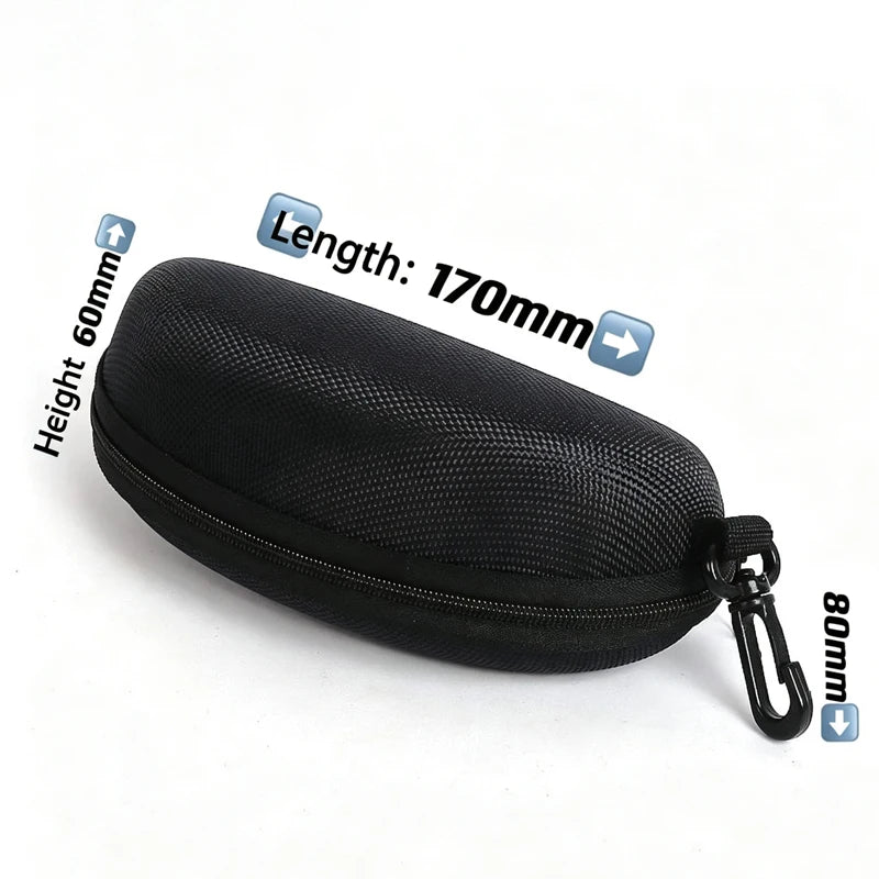 JNPCXI Portable Zipper Sunglasses Protector Box Eye Glasses Case Box Travel Pack Glasses Case Accessories with Hook