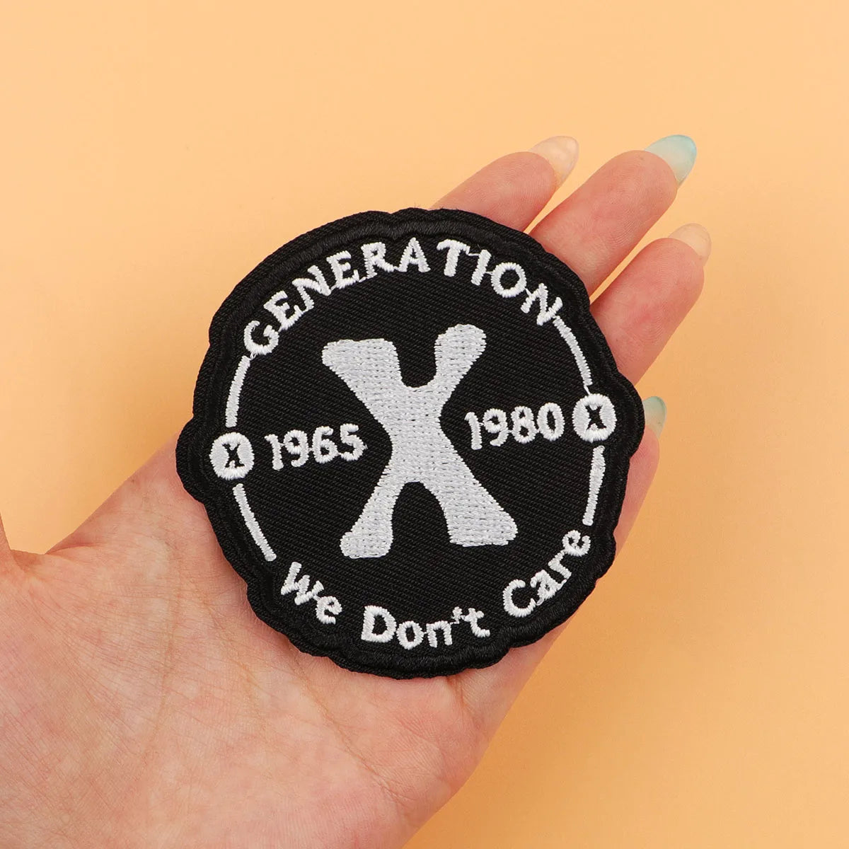 Generation Embroidery Patch 1965 x 1980 Iron On Patches For Clothing Thermoadhesive Patches On Clothes DIY Sew Badges