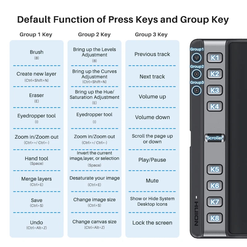 Huion Inspiroy 2L Graphics Tablet, 10.5x6.56" PW110 PenTech 3.0 Stylus, Scroller