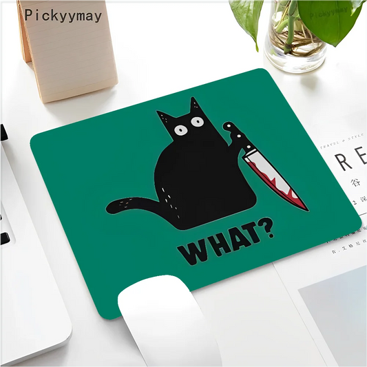 Funny Black Cat Mouse pad PC Desk Mat Table Big Mouse Pad PC Non-slip Rug z7