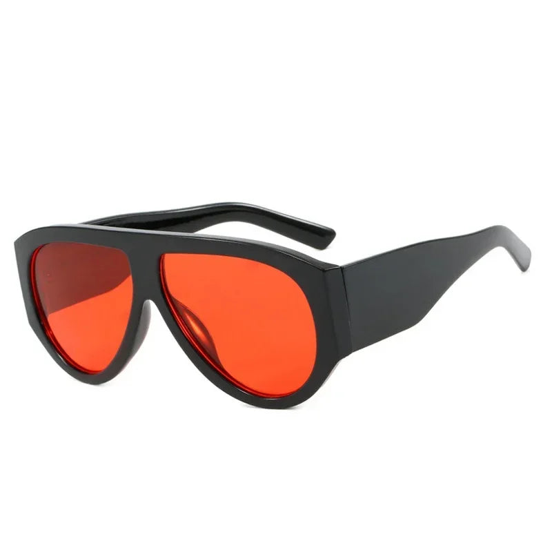 JNPCXI Ins Popular Fashion Pilot Women Leopard Green Sunglasses Retro Wide Legs Men Trending Punk Gradient Sun Glasses