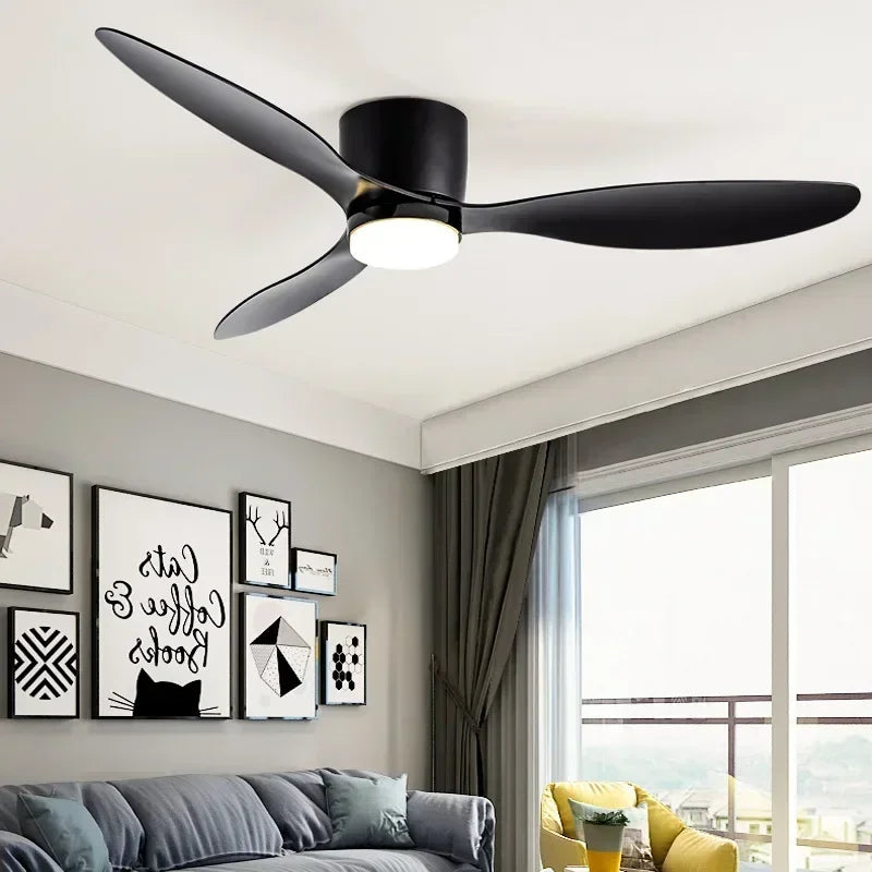 Modern LED Ceiling Fan Lights, Low Floor Decorative Light, Lighting Fans Control