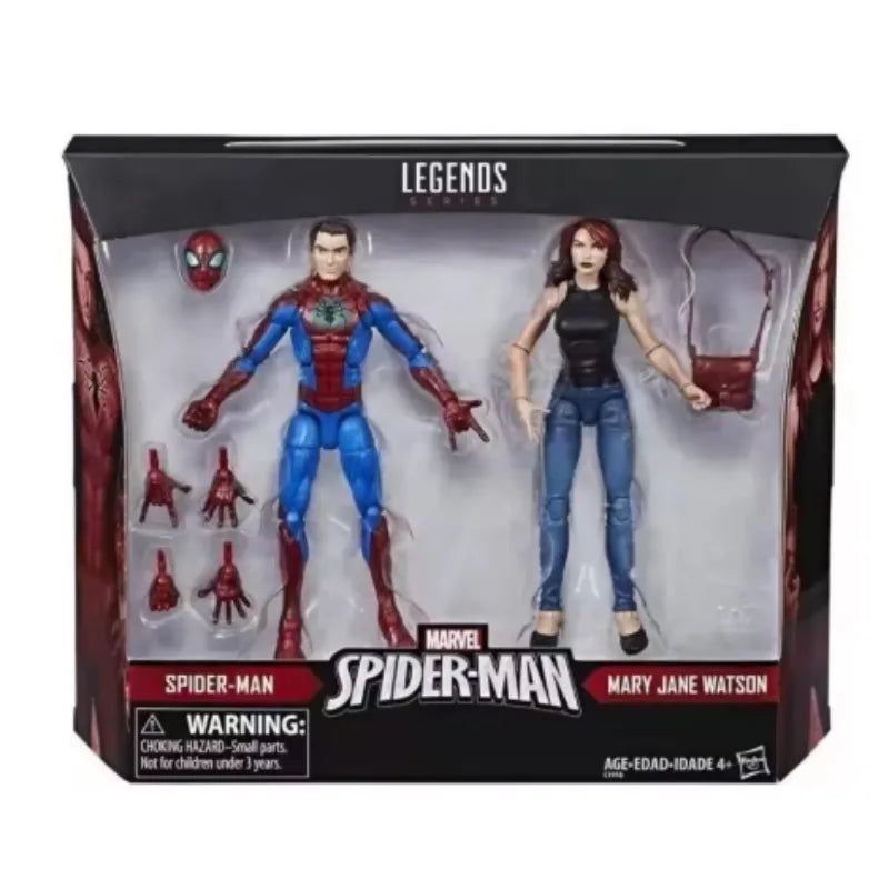 Original Hasbro Marvel Legends Series Spider-Man and Mary Jane Watson Anime Figure Toy Collection Model