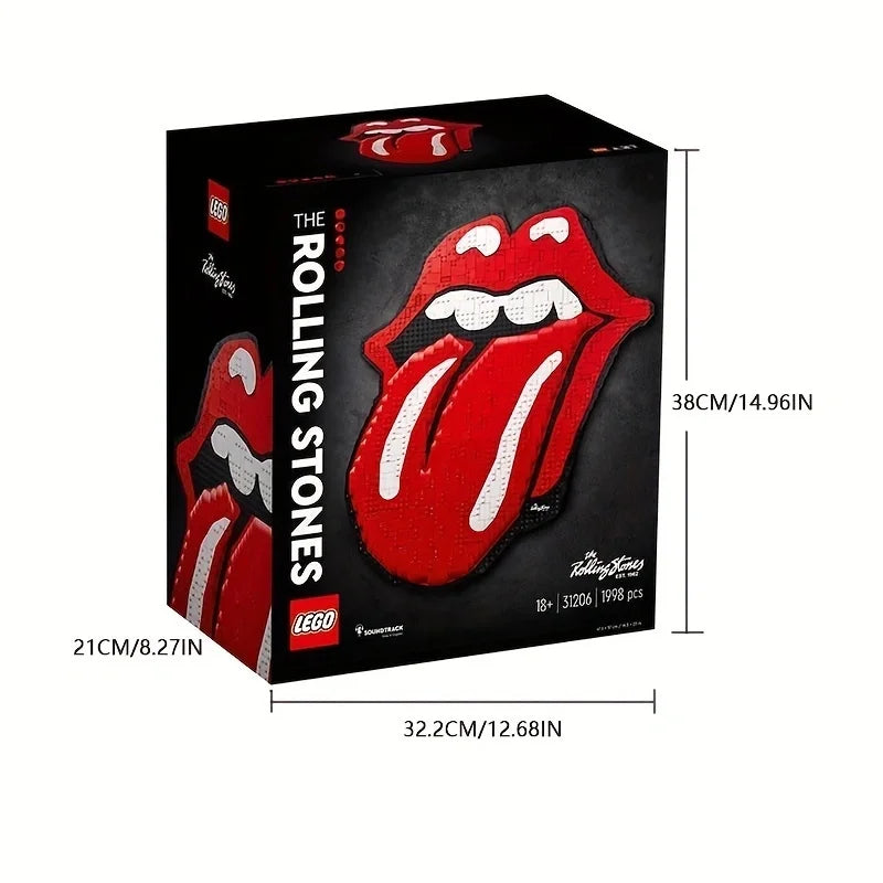 31206 LEGO The Rolling Stones Logo Wall Décor Building Set Adults, Music Lovers