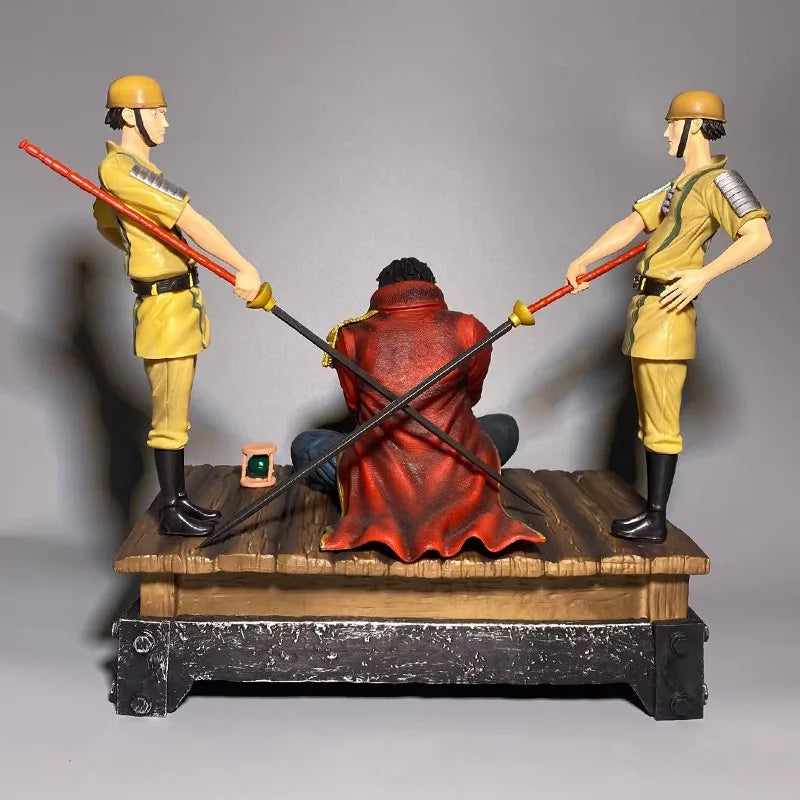 10" One Piece Gol D Roger Execution Desk Soldier Anime Action Figure Model Gk