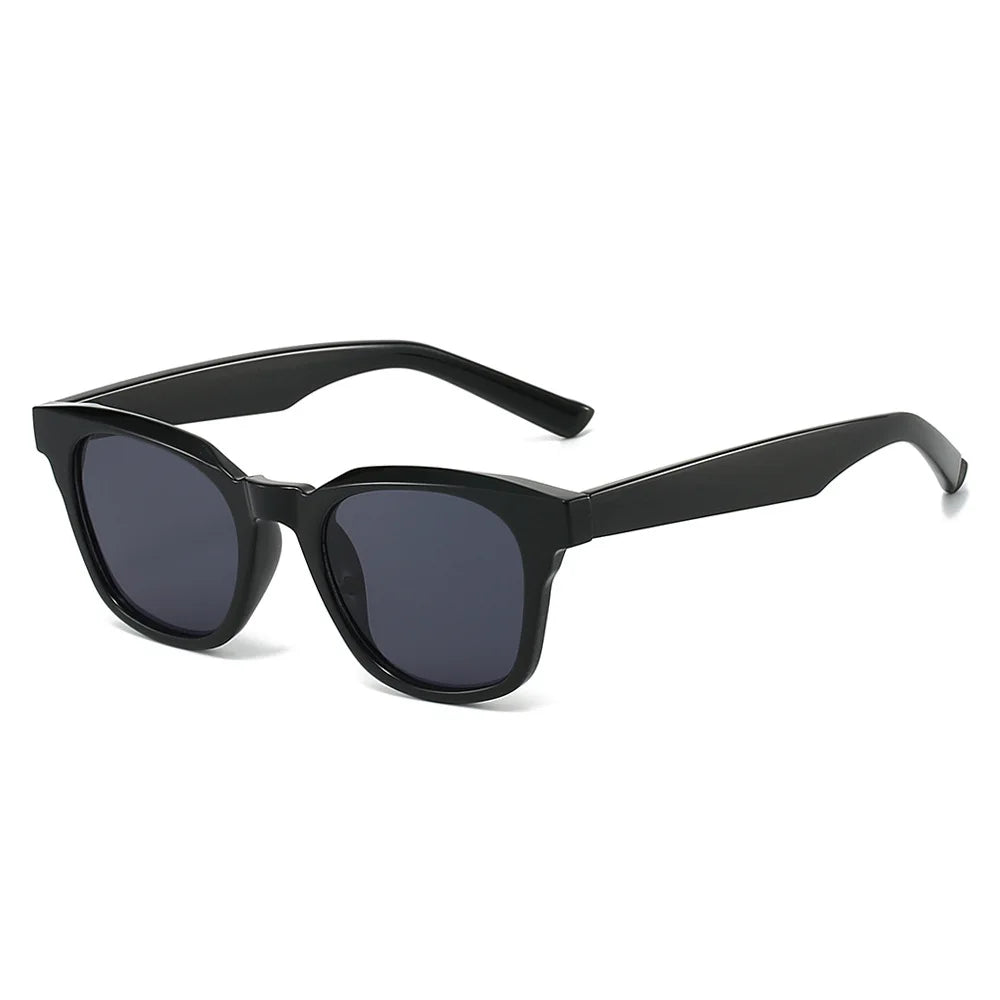 JNPCXI Retro Tr90 Square Jelly Color Sunglasses Women Shades UV400 Fashion Rivets Men Punk Matte Tea Sun Glasses