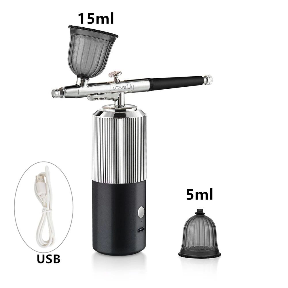 Mini Airbrush Kit For Facial Skin Care Nails Airbrush Makeup Hair Dye Barber Airbrush Machine Cake Pastry Painting Spray Gun