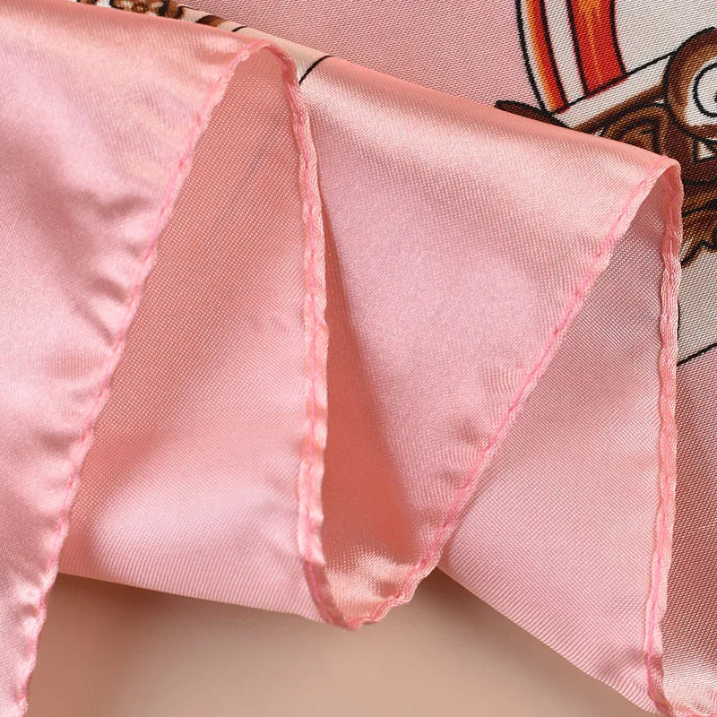 1PC Women's Fashion Satin Square Scarf 90x90inch Multi-use Beach Headscarf Hair Towel Party Accessory Top Quality