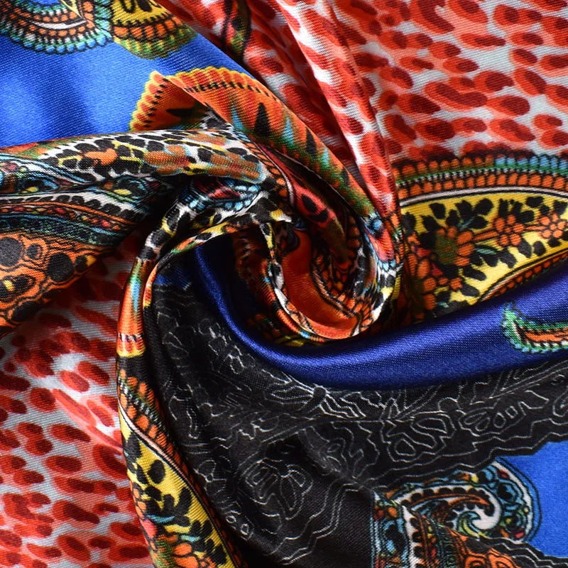 1PC Women's Satin Square Scarf 90x90inch Multi-use Summer Beach Accessory Fashion Headscarf Versatile Hair Towel for Party Use
