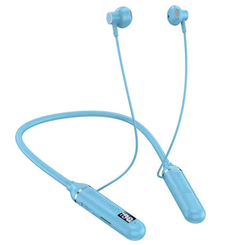 Wireless Earphones 5.3 Waterproof Magnetic Earbuds Neckband Headphones Gaming LED Display Stereo Sports Headset Halter