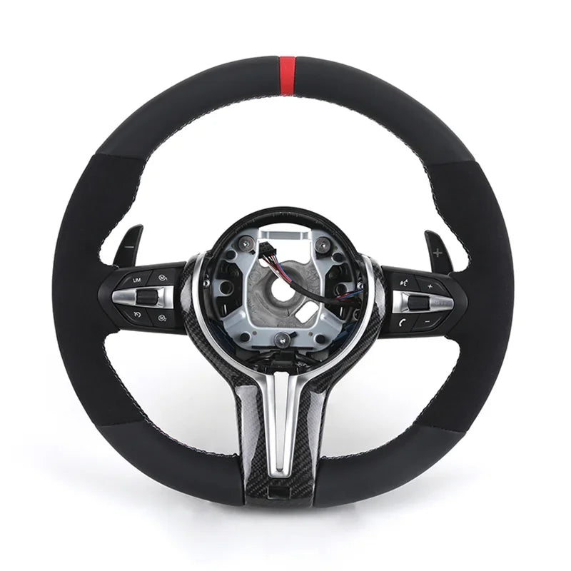 Carbon Fiber Half-Suede Steering Wheel M Sport for BMW M3 M5 F10 F30 F20 F21 F22 F31 F32 F33 F34 F36 F15 F16 F25 F26 F01 F07