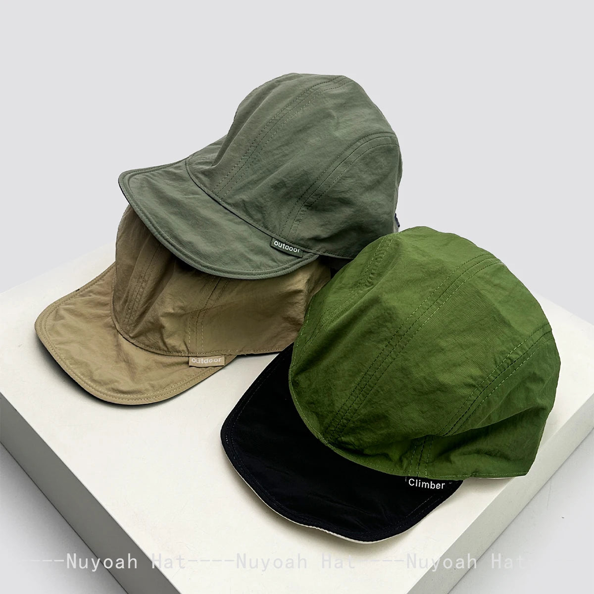 New Men Women Quick Drying Korean Letters Baseball Hats Sunshade Color Block Breathable Double-sided Wear Peaked Caps Versatile