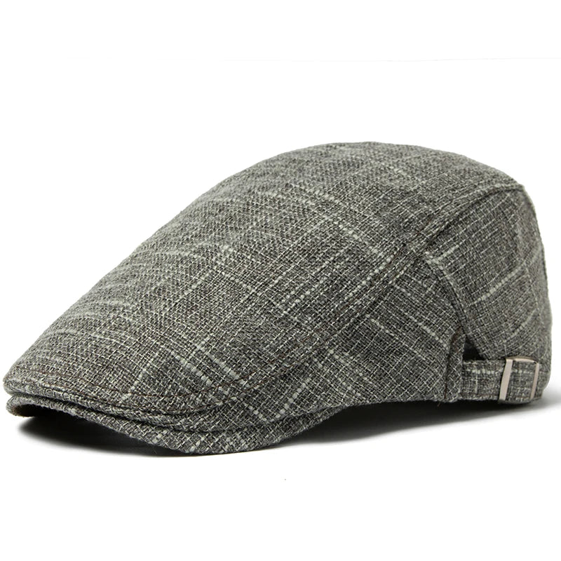 CNTANG 2024 New Men Beret Women Classic Vintage Linen Berets Summer Sun Visor Casual Duckbill Hats Newsboy Cap Unisex Adjustable