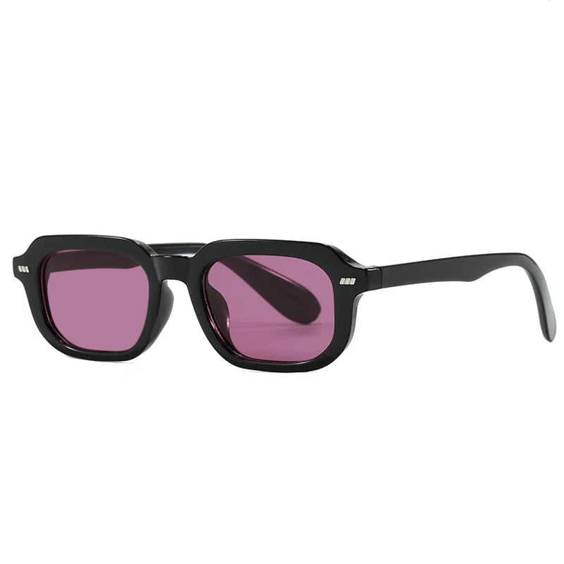 JNPCXI New Fashion Square Sunglasses Women Black Tea Shades UV400 Retro Trending Men Punk Rectangle Leopard Sun Glasses