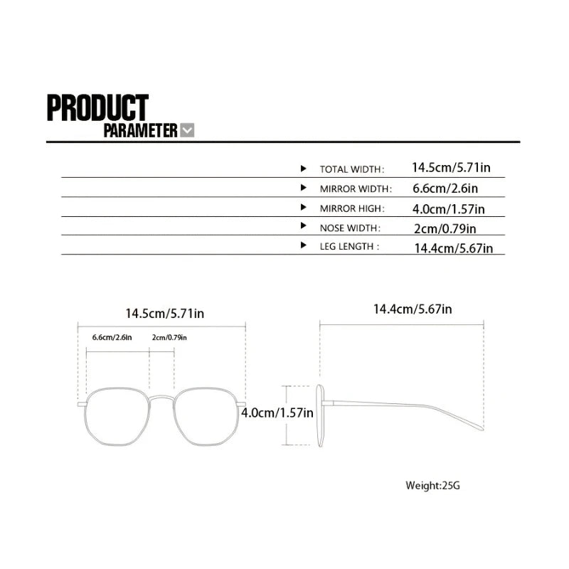 14 Piece Set of Retro Checkered Pattern Unisex Square Glasses Retro Driving Anti Glare Glasses, Suitable for Both Men and Women