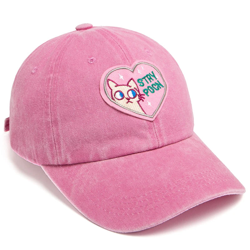 CNTANG 2024 Summer Women's Baseball Cap Fashion Embroid Cotton Sun Visor Casual Solid Color y2k Pink Cap For Girls Adjustable