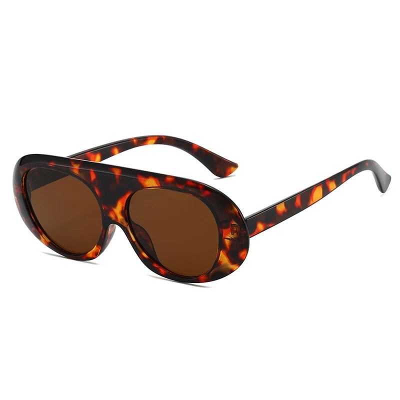 JNPCXI Retro Pilot Sunglasses Women Fashion Tea Tea Gradient Shades UV400 Men Punk Sun Glasses