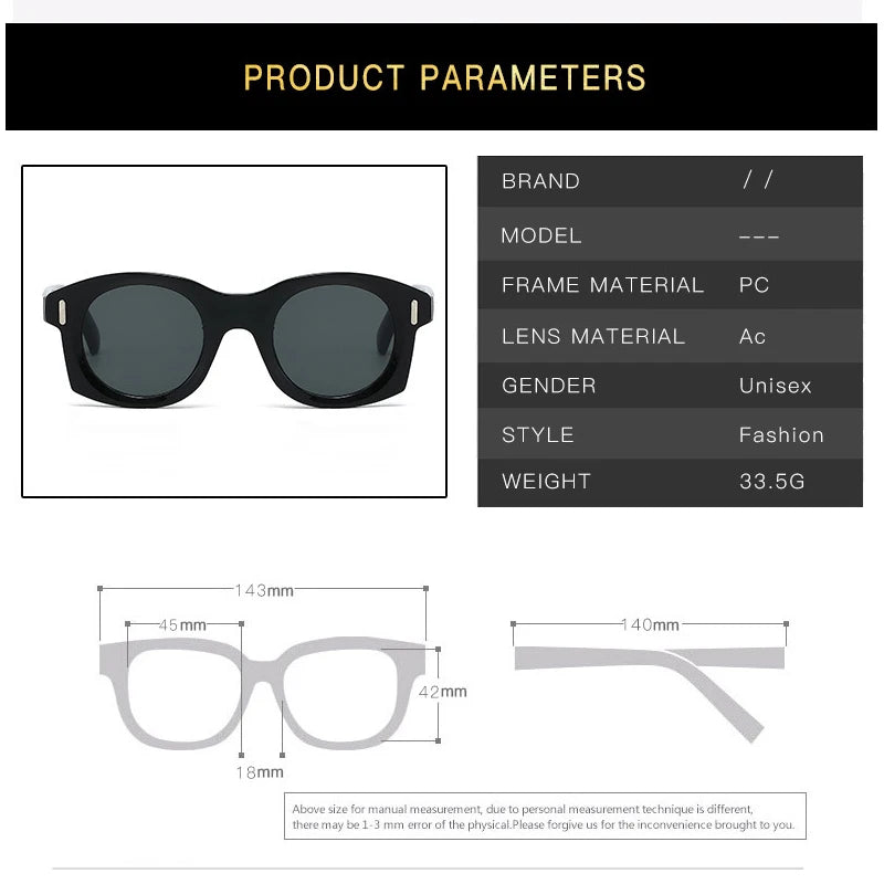 JNPCXI Ins Popular Fashion Square Sunglasses Women Gradient Mirror Shades UV400 Retro Rivets Men Punk Sun Glasses
