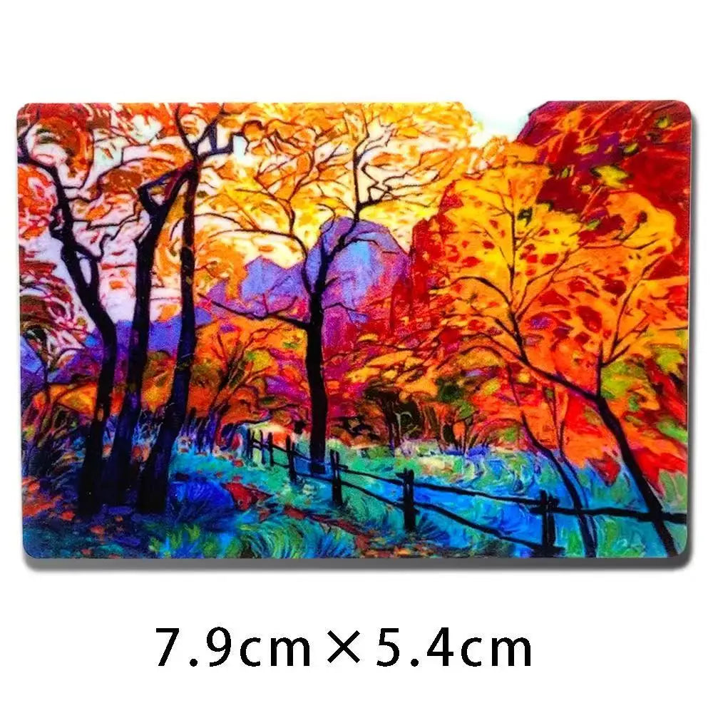 Van Gogh Starry Night, Mona Lisa Fridge Magnets - World Famous Paintings Art Refrigerator Magnets Set, Gift for Art Lovers