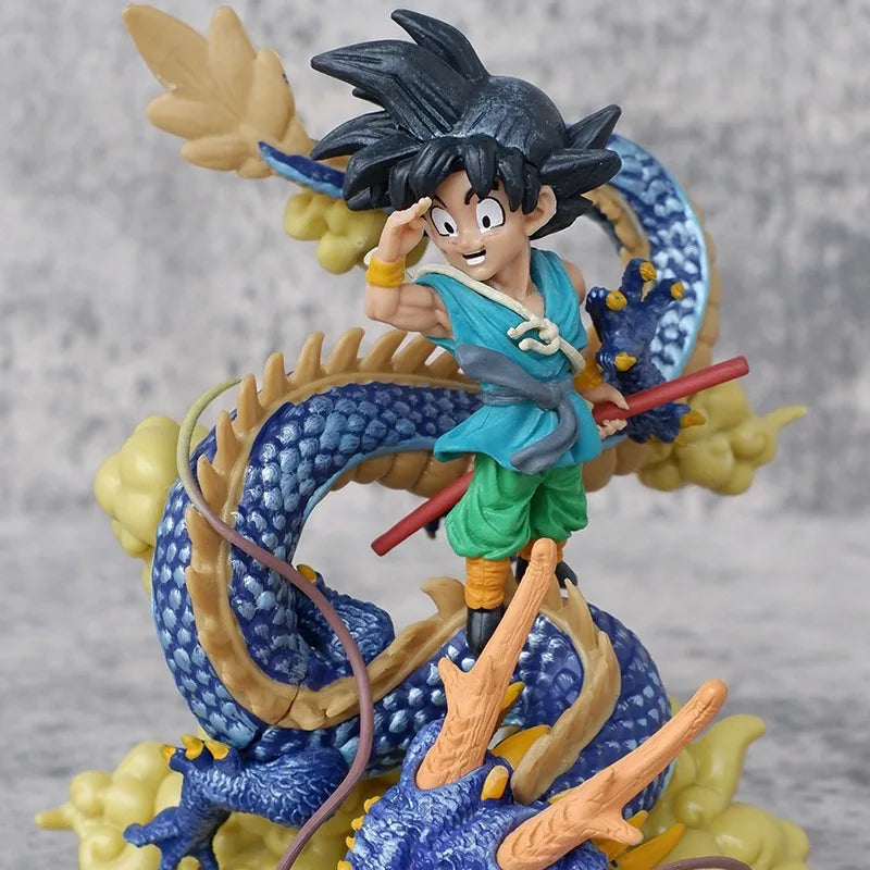 13CM Dragon Ball Anime Good Bye Goku Shenron GT Goku Trip PVC Action Figure