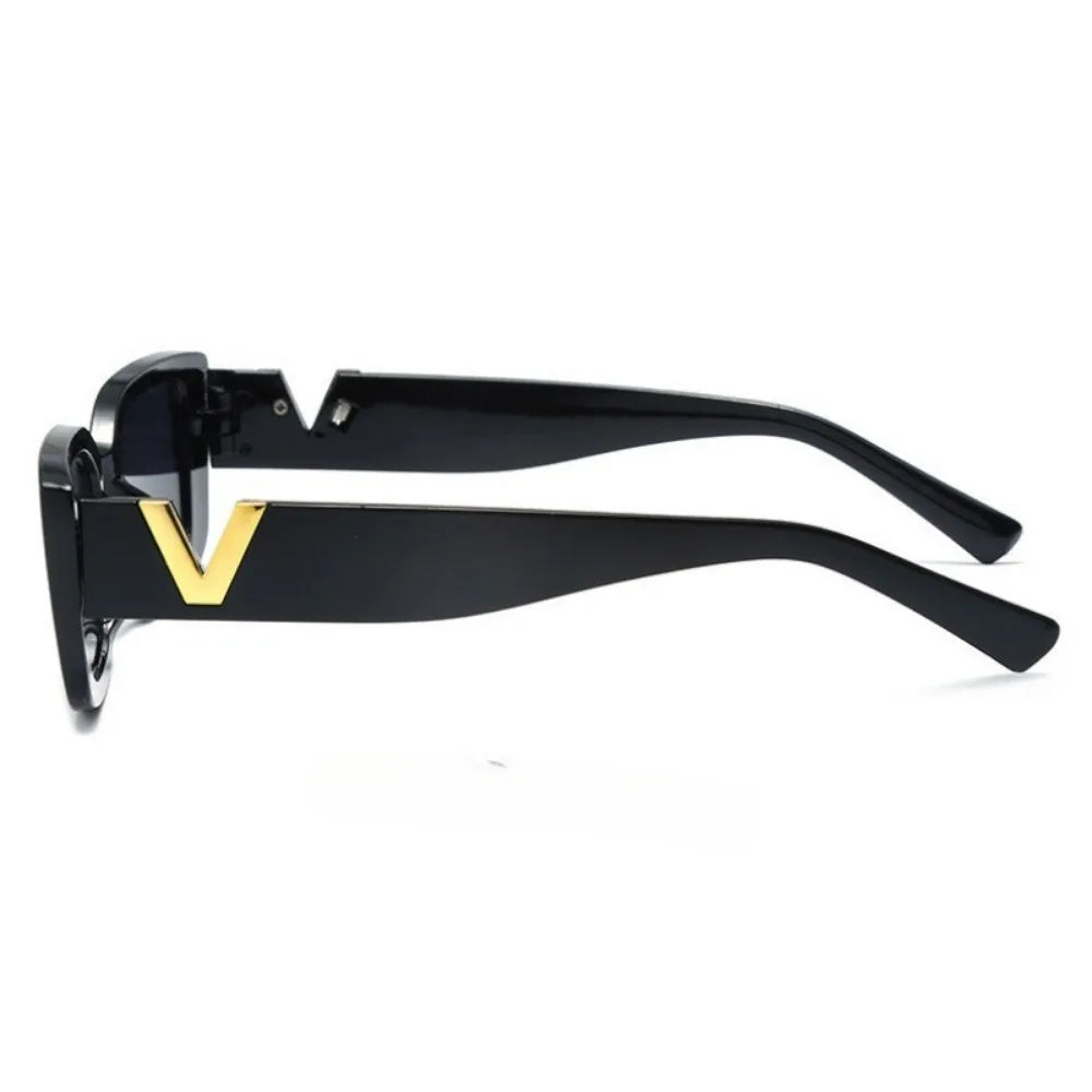 Women/Men Unisex with Fashion V-shaped Foots Outdoor Sunshade Square Sun Glasses