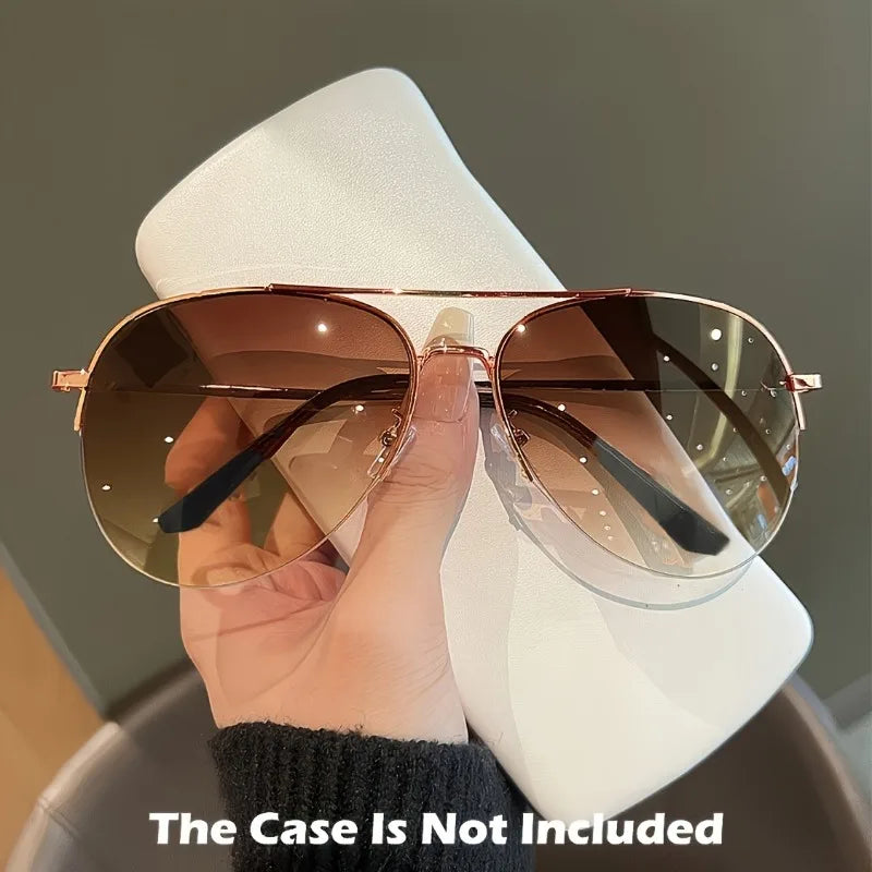 Fashion Glasses for Women and Men Classic Colored Lens Glasses Metal Frame Glasses Fashion Glasses