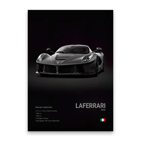 2013 Ferrari LaFerrari Print Famous Brand Cars Canvas Wall Poster Room Decor