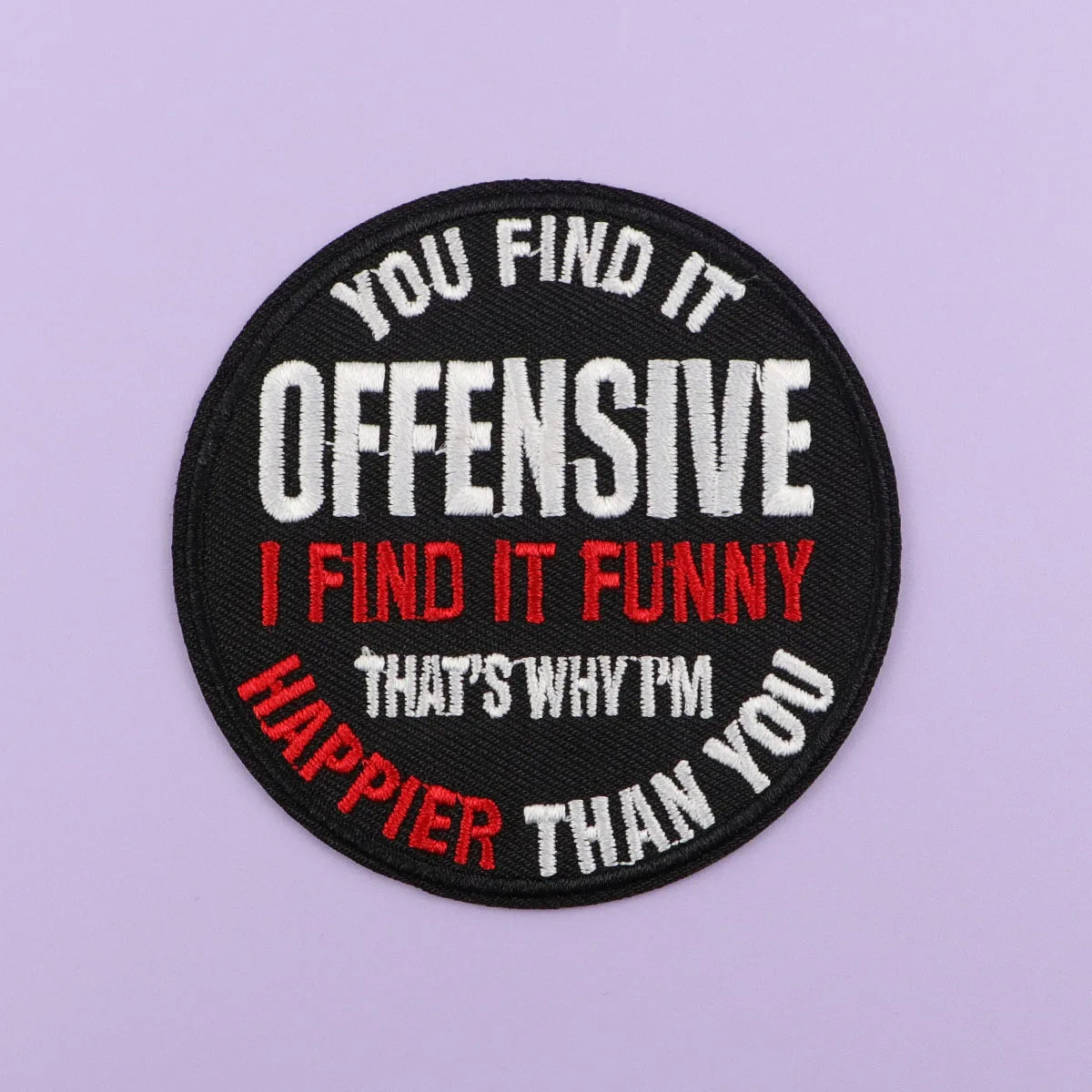I FIND IT FUNNY Iron On Patch Clothes Patch For Clothing Quotes Embroidered Patch Garment Apparel Accessories Sewing Stickers