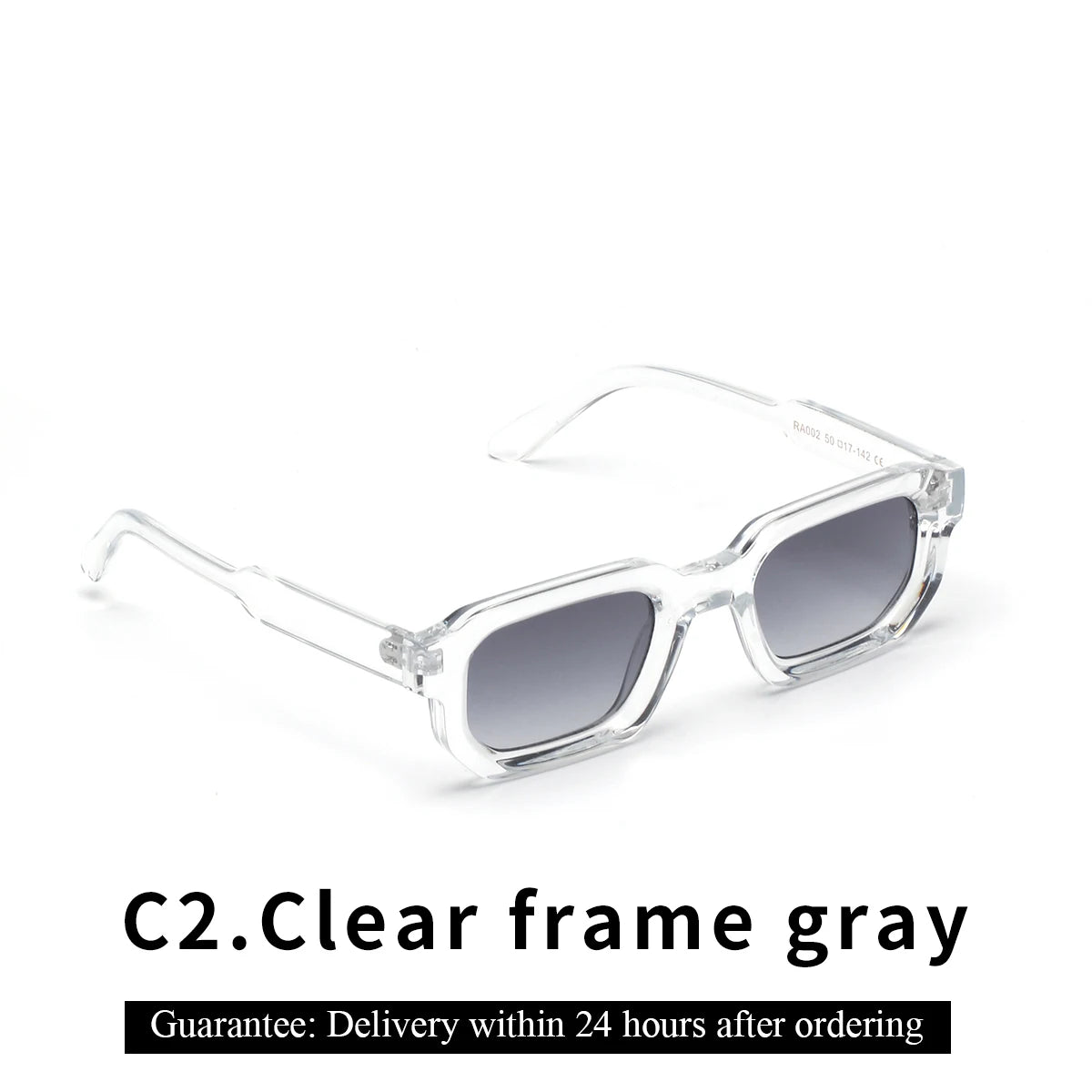 Ruiao Men Vintage Rectangle Frame Sunglasses Fashion Retro Sun Glasses Luxury Brand Design UV400 Shades Eyewear Women Sun Glasse