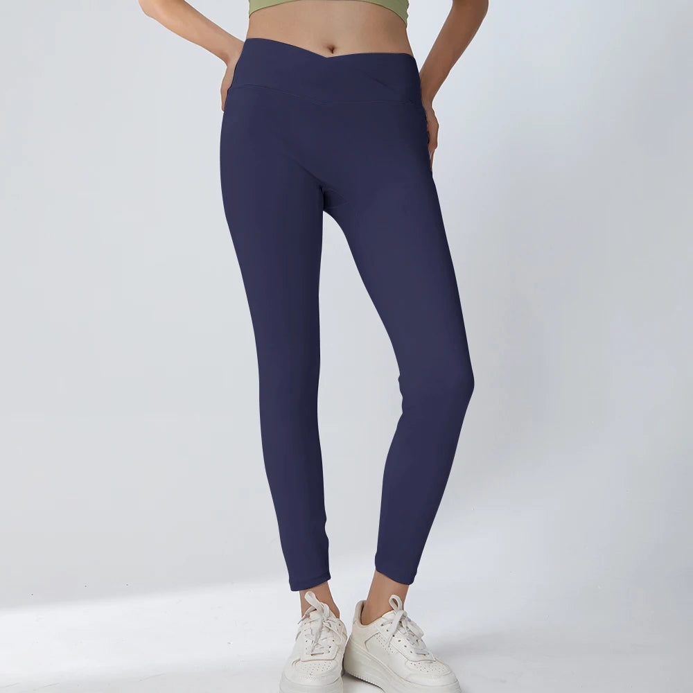 Women's High - Waist Yoga Pants with Pocket, Stretchable, Quick - Dry, for Fitness, Running, Pilates, Multiple Colors