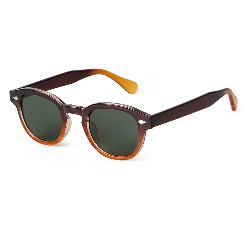 JNPCXI Fashion Gradient Blue Round Sunglasses for Women Men Vintage Tortoise Square Sun Glasses Lunettes De Soleil