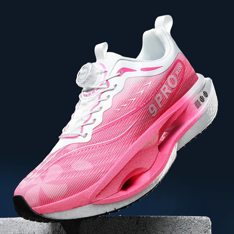 Running Shoes Marathon Carbon Plate Air Cushion Men Sports Breathable Lightweight Women's Comfortable Athletic Nonskid Sneakers