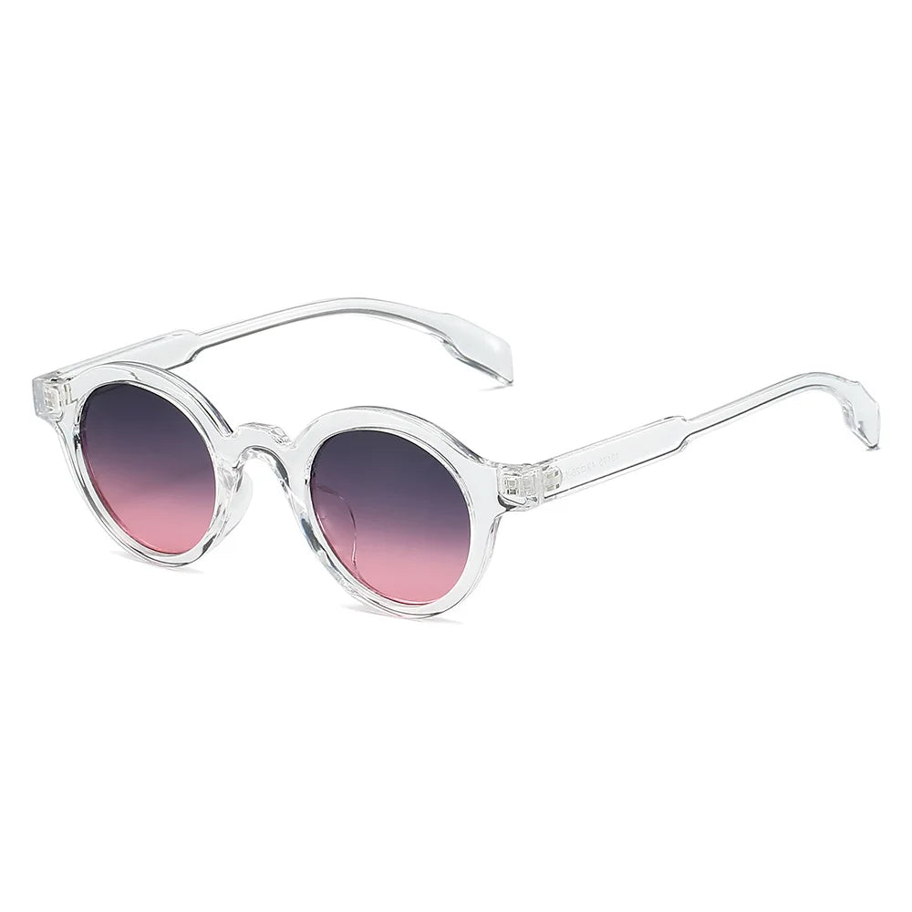JNPCXI Retro Small Round Women Sunglasses Fashion Gradient Shades UV400 Punk Men Yellow Green Sun Glasses
