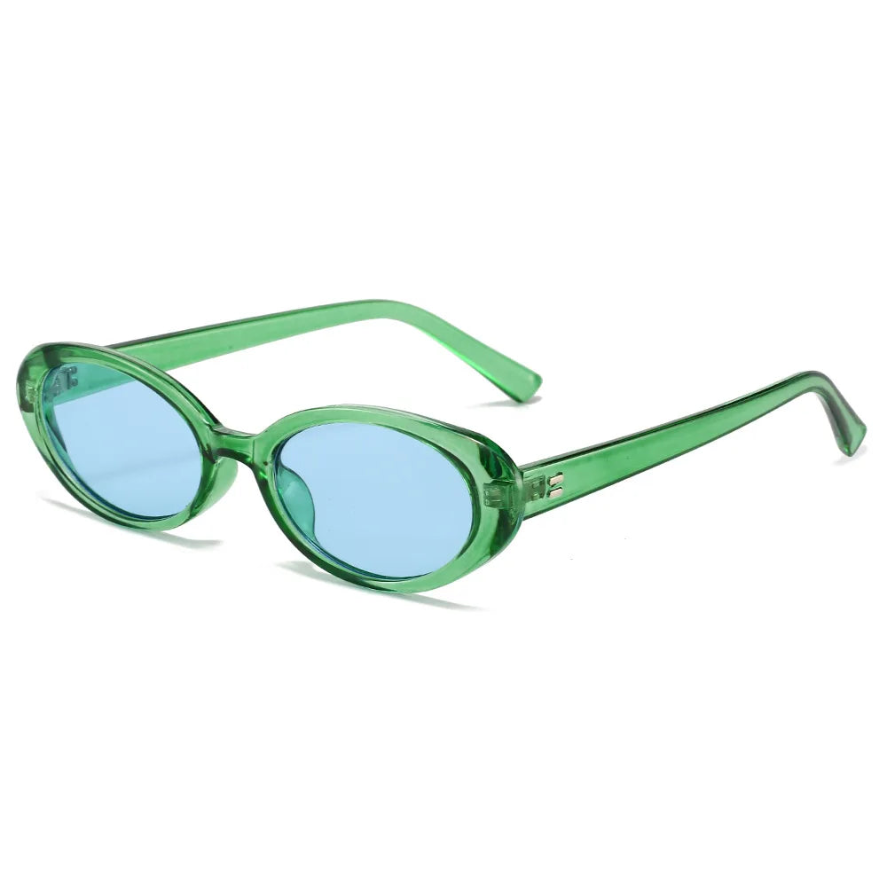 JNPCXI Small Oval Sunglasses for Women's Vintage Design Sun Glasses Shades Female Sexy Retro Punk Men Outdoor Trendy Eyewear