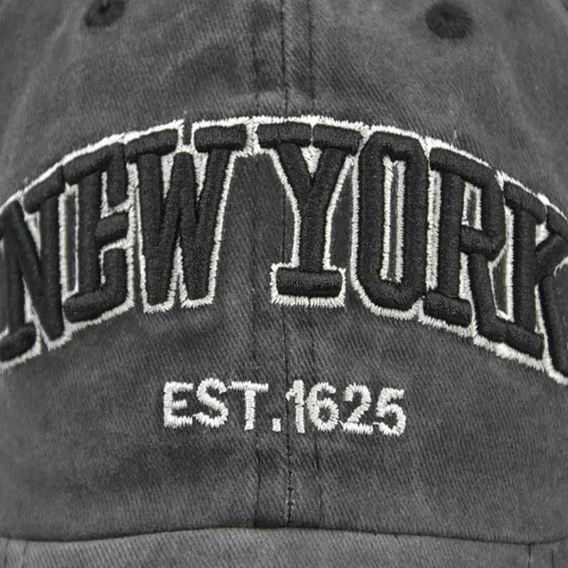 NEW YORK Embroidery Baseball Caps, Outdoor Casual Sun Hats ,Sports Washed Hats