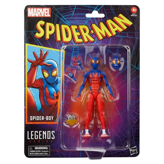 Original Hasbro Marvel Legends Series Retro Comics Spider-Boy Action Figure Toys Model Ornaments