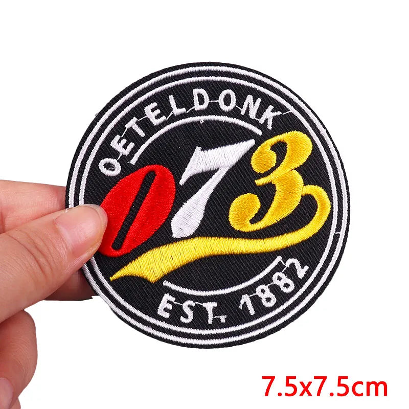 Netherland Oeteldonk Emblem Embroidery Patch Iron On Patches For Clothes DIY Star Heart Carnival For Netherland Embroidery Patch
