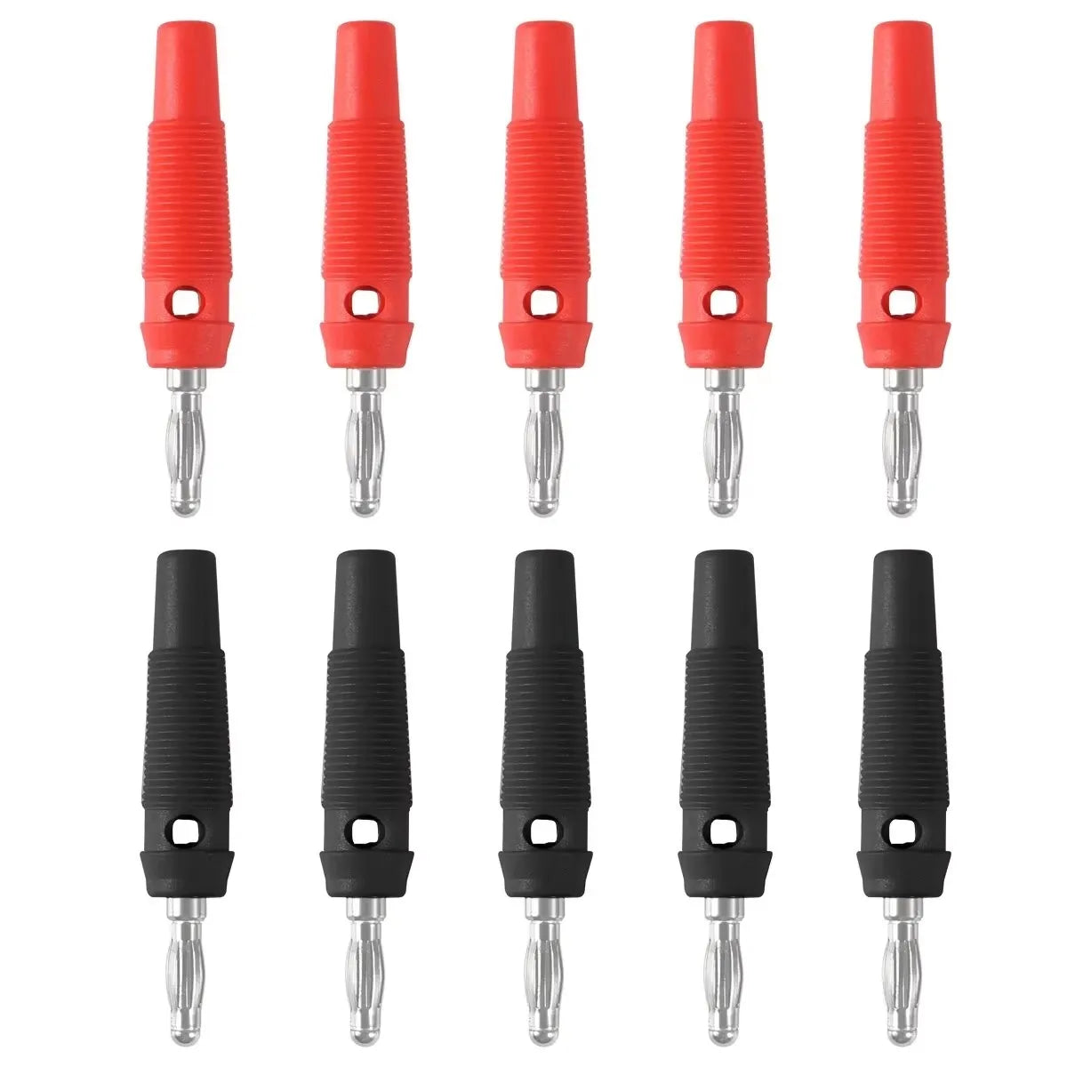 10Pcs 32A High Current 4mm Banana Plugs Male Screw Type Stackable Audio Speaker Cable Connectors for Audio Equipment