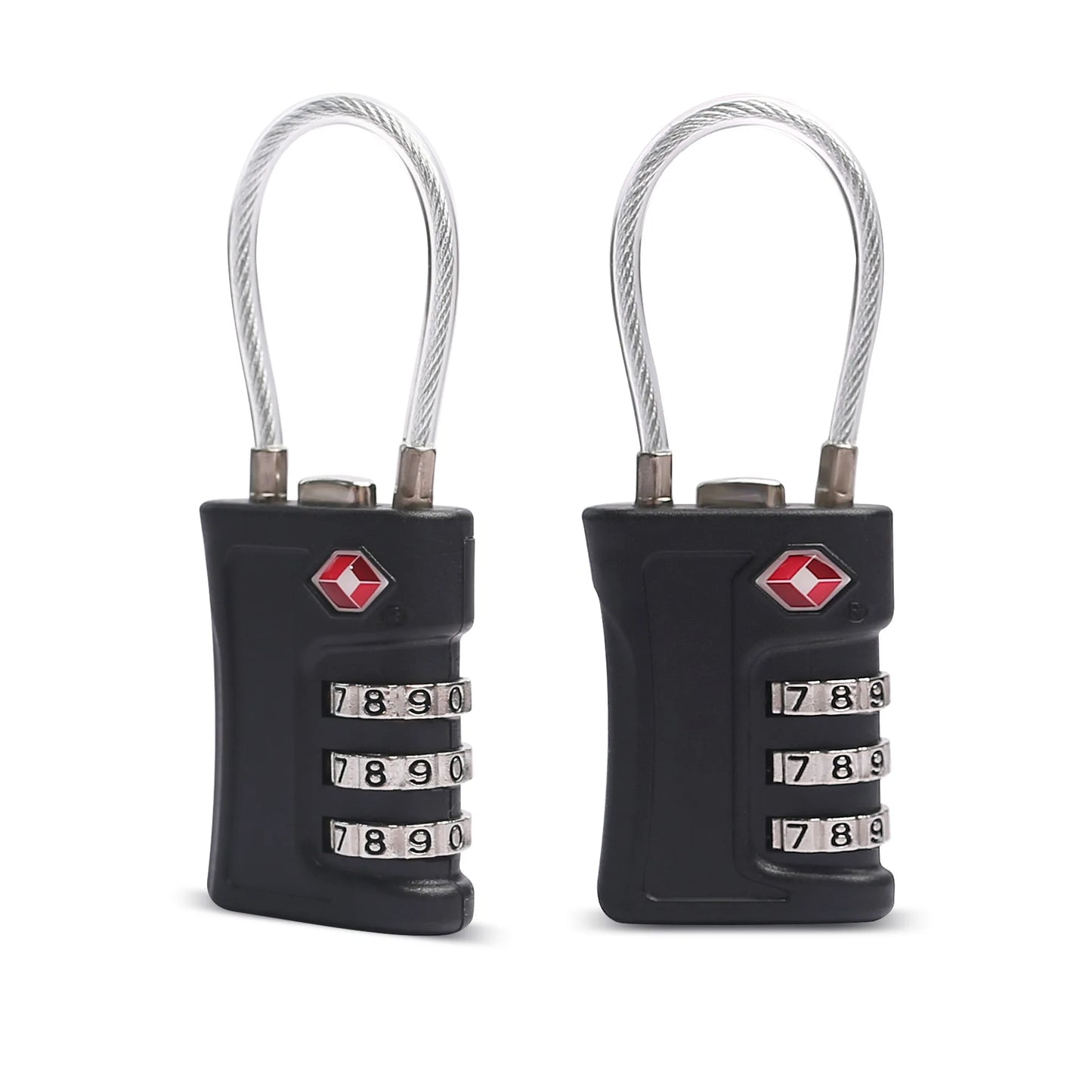 1Pc TSA Approved Luggage Travel Lock Filing Cabinets Toolbox Case  ABS Steel Cable Gym Locker padlock smart lock  lock box