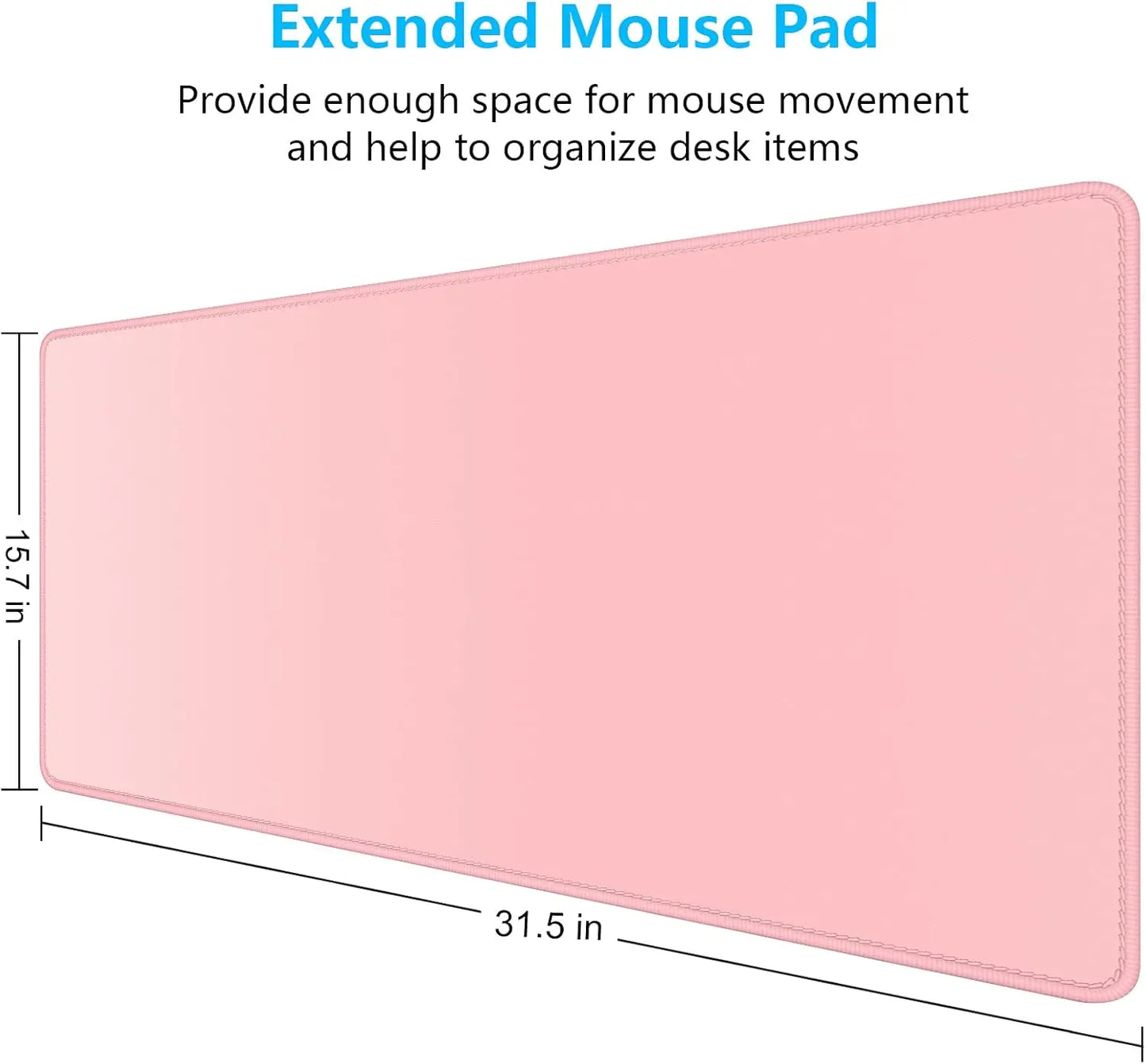 Large Mouse Pad, Mouse Mat with Stitched Edges, Full Size Keyboard Pad with Non-Slip Base, XXL Computer Desk Mats for Office