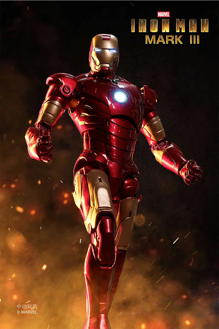 ZD Original Iron Man MK30 Blue Steel 1/10 Iron Patriot MK3 Marvel legends War Machine 10th Anniversary Action Figure Model Gift