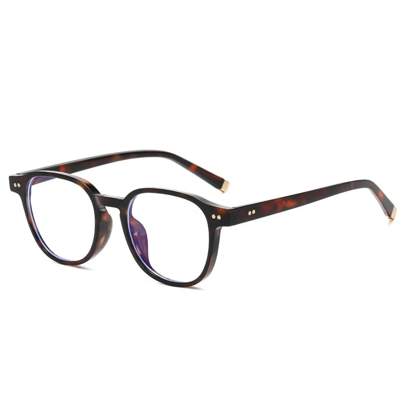 JNPCXI Retro Small Oval Rivets Women Prescription Glasses Fashion Optical Lens with Recipe Men Myopia/Hyperopia/Progressive