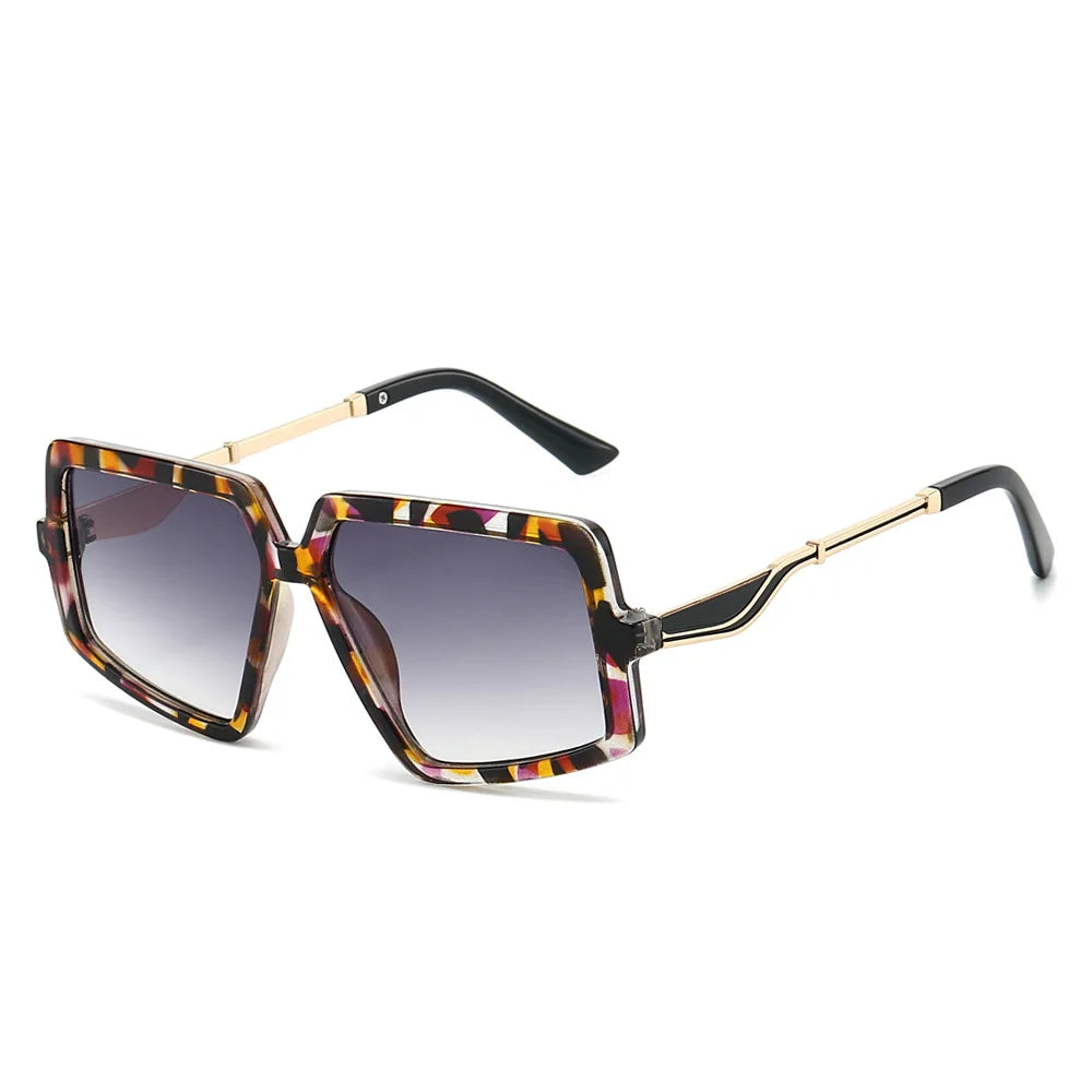 JNPCXI New 2026 Square Sunglasses Women Fashion Gradient UV400 Retro Rivets Candy Color Trending Men Sun Glasses