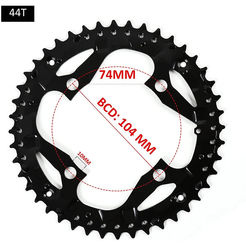 BUCKLOS 104BCD 64BCD Bicycle Chainring 22T/24T/26T/32T/38T/42T/44T MTB Chain Ring 9S 10S Mountain Bike Chainwheel Bicycle Parts