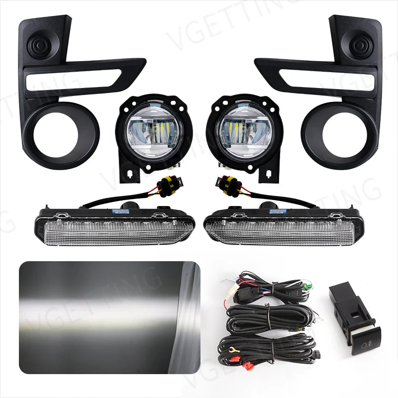 DLAA Led Fog Lamps For Toyota Raize 2020 2021 2022 Daytime Running Light DRL Halogen Front Auto Driving Daylight Car Accessories
