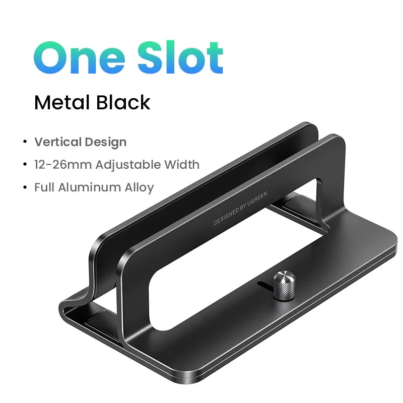 Vertical Laptop Stand MacBook Pro Aluminum Portable Notebook Tablet Phone Stand