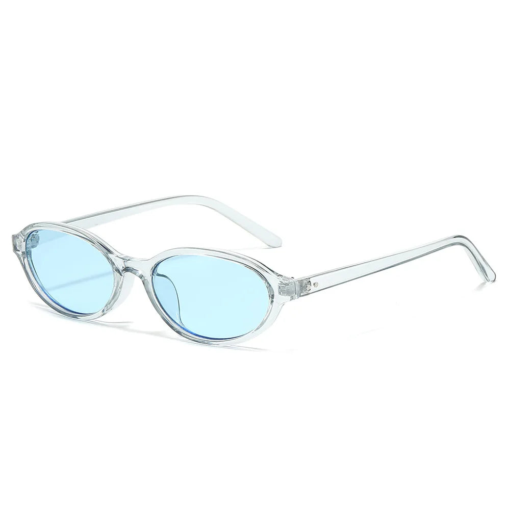 JNPCXI New Small Sunglasses Women Fashion Tea Shades UV400 Retro Rivets Men Punk Sun Glasses